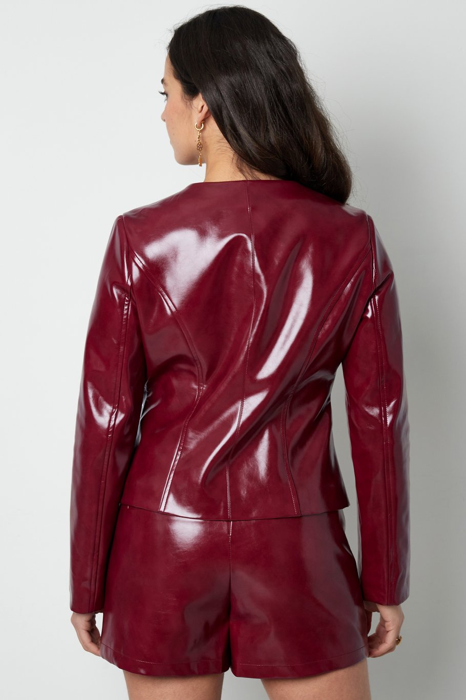 Trendy PU Top - Schwarz Bild8